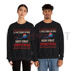 "A Picture Of My Very First Christmas" Unisex Crewneck Sweatshirt