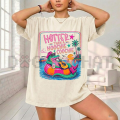 "Hotter Than a Hoochie Coochie" Alligator Shirt - Funny Summer Graphic Tee