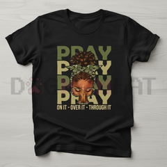 "Blessed Queen" Afro Christian Shirt – Fortify Your Faith Melanin Graphic Tee