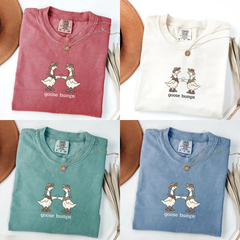"Goose Bumps" Western T-Shirt – Silly Goose Cowboy Graphic Tee