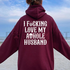 "I Love My Asshole Husband" Women's Oversized Hoodie