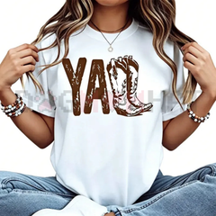 "Cowboy Boot Print" Western Graphic Tee