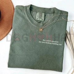 "Hey Quick Question Are You Kidding Me" Comfort Colors Shirt