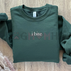 "I Bite" Sarcastic Jumper – Unhinged Meme Sweater