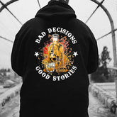"Bad Decisions, Good Stories" Halloween Hoodie – Gen X Shirt