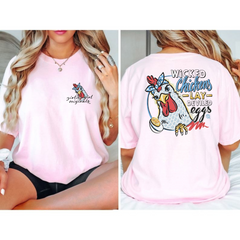 "EGGS" Heather Navy T-Shirt – Unisex Graphic Tee, Casual & Comfortable Cotton Blend Top