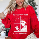 "He Sees You When You're Sleeping" Twilight Christmas Sweatshirt
