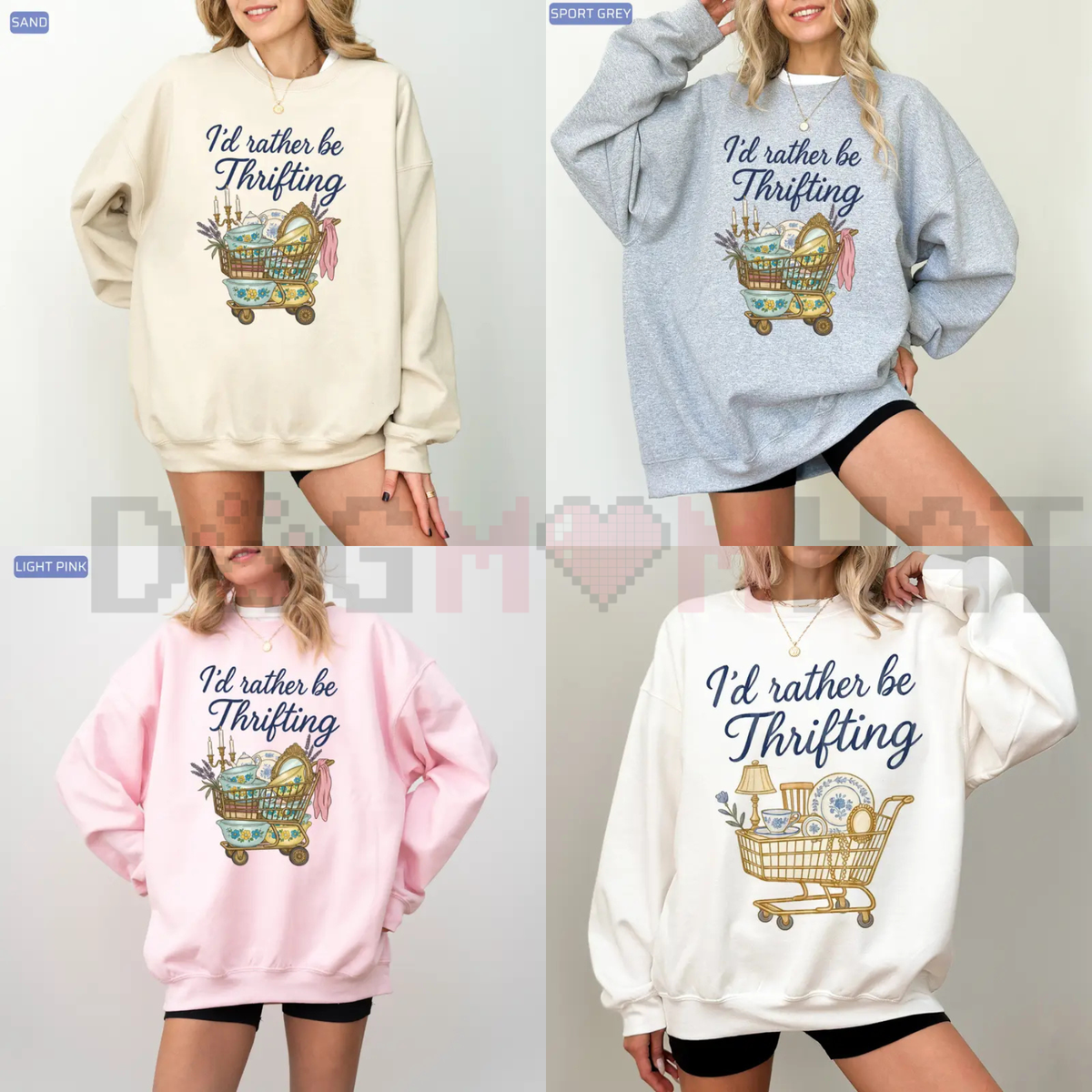 "I'd Rather Be Thrifting" Graphic Sweatshirt