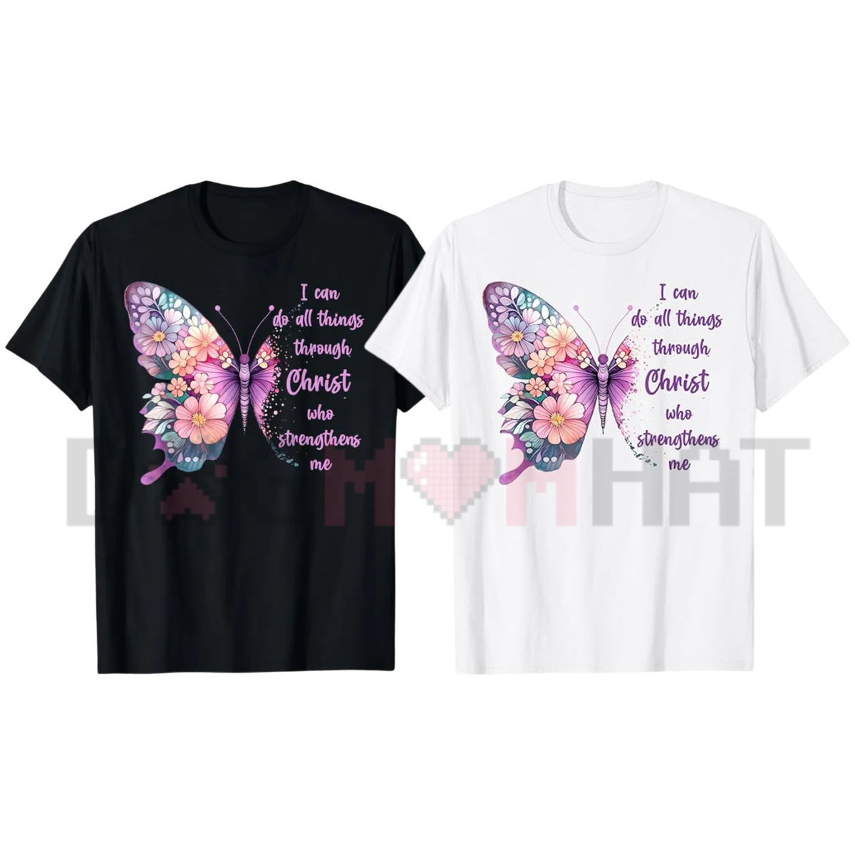 "I Can Do All Things Through Christ" Butterfly T-Shirt