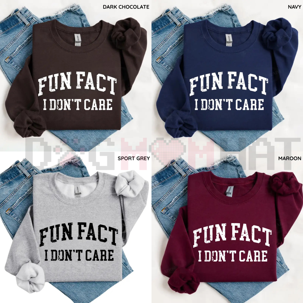 "Fun Fact: I Don't Care" Funny Sweatshirt