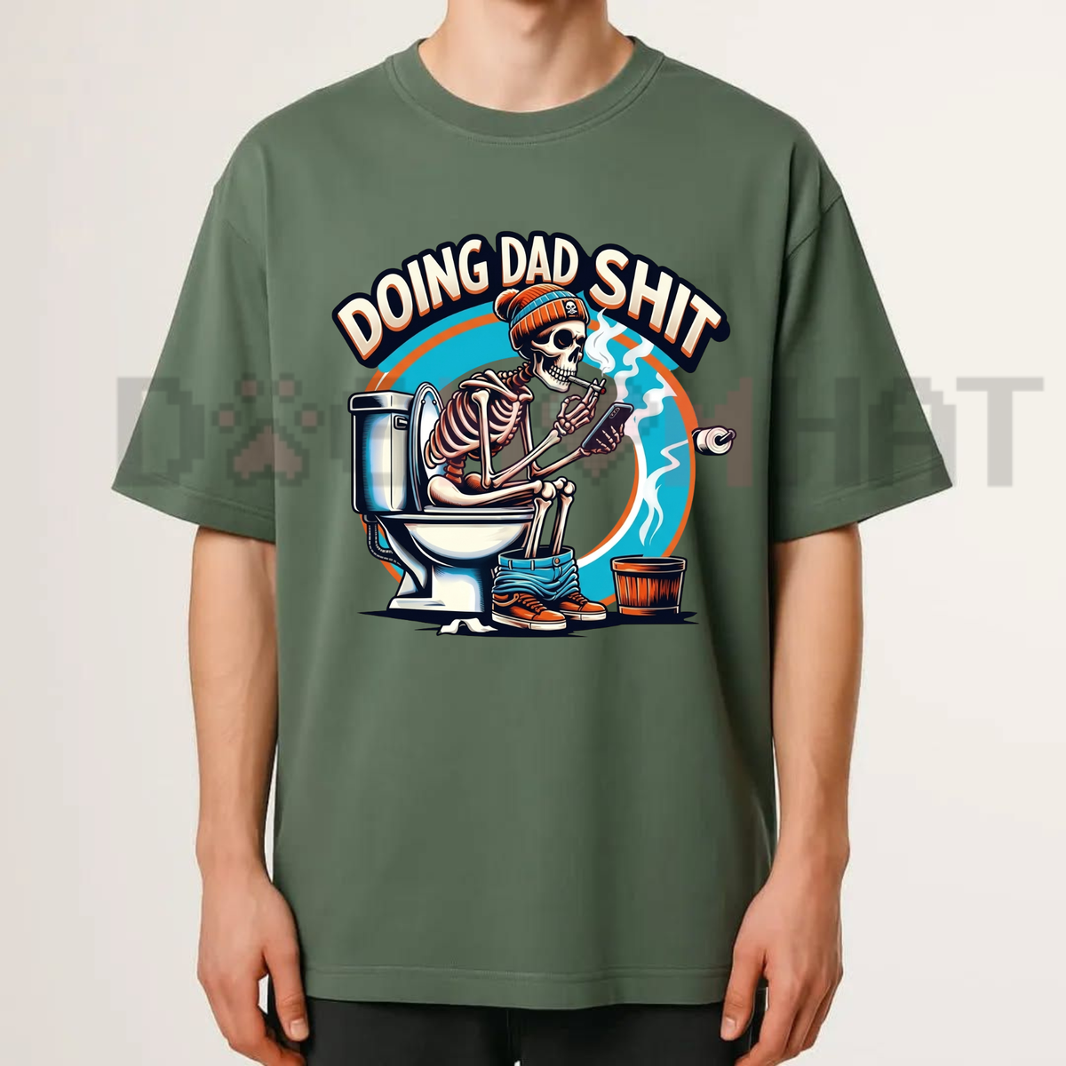 "Doing Dad Shit" Skull T-Shirt – Edgy Dad Life Humor Tee