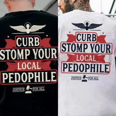 "Curb Stomp" Graphic Tee – Edgy Streetwear Men's T-Shir