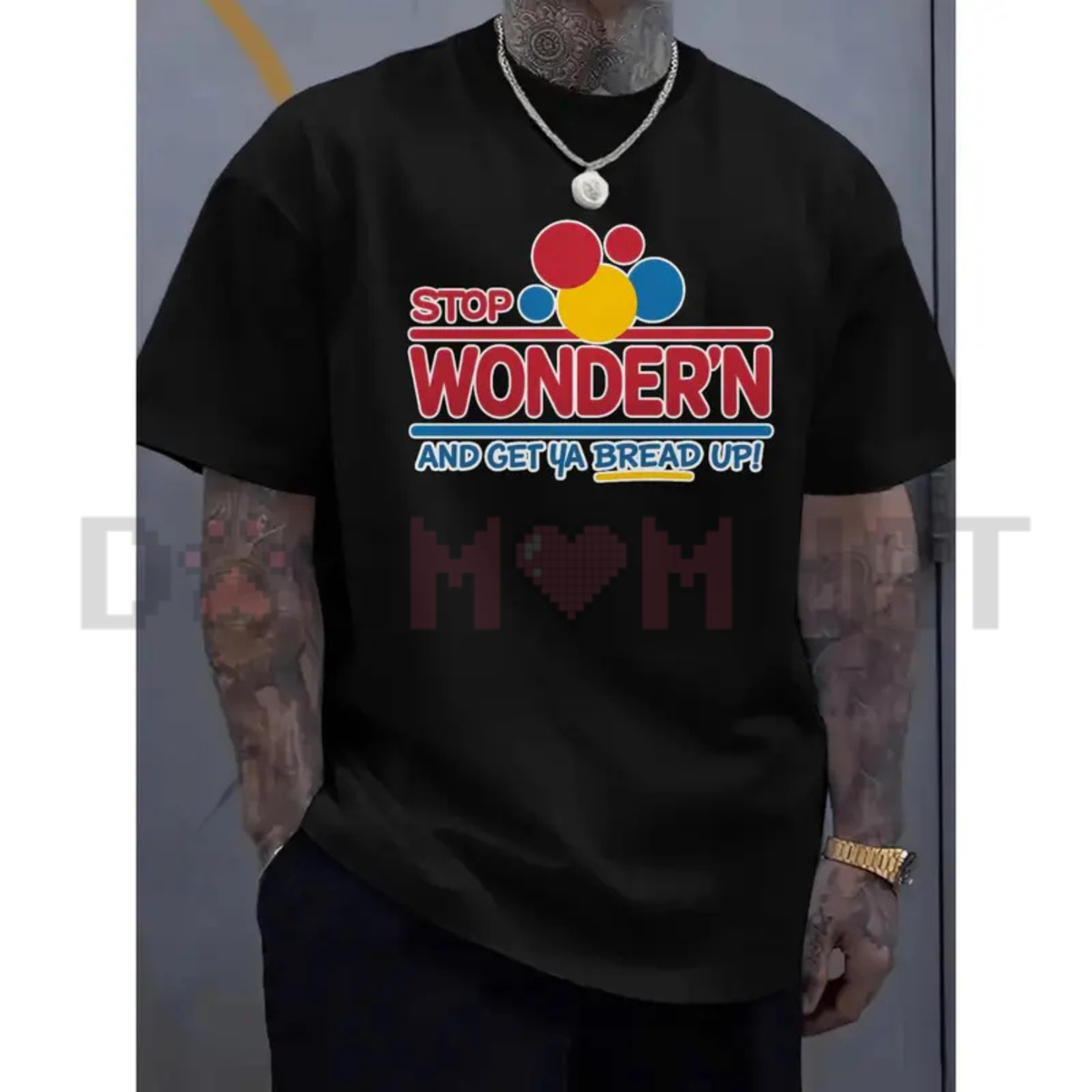 "Get Your Bread Up" Humorous Men's Graphic T-Shirt