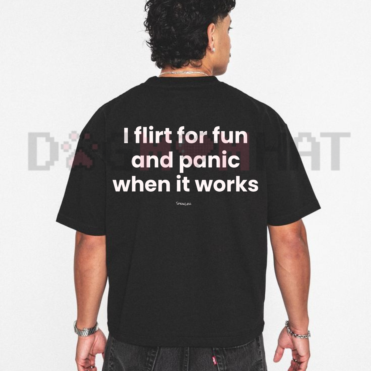 "I Flirt For Fun And Panic When It Works" Graphic Tee