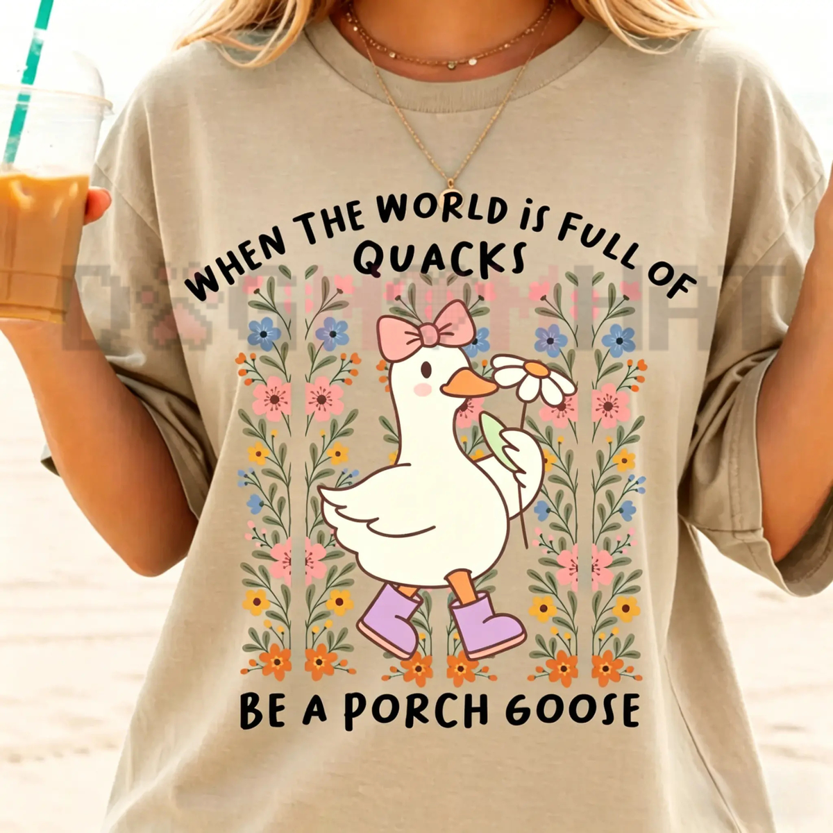 "Be A Porch Goose" Funny Graphic T-Shirt