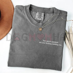 "Hey Quick Question Are You Kidding Me" Comfort Colors Shirt