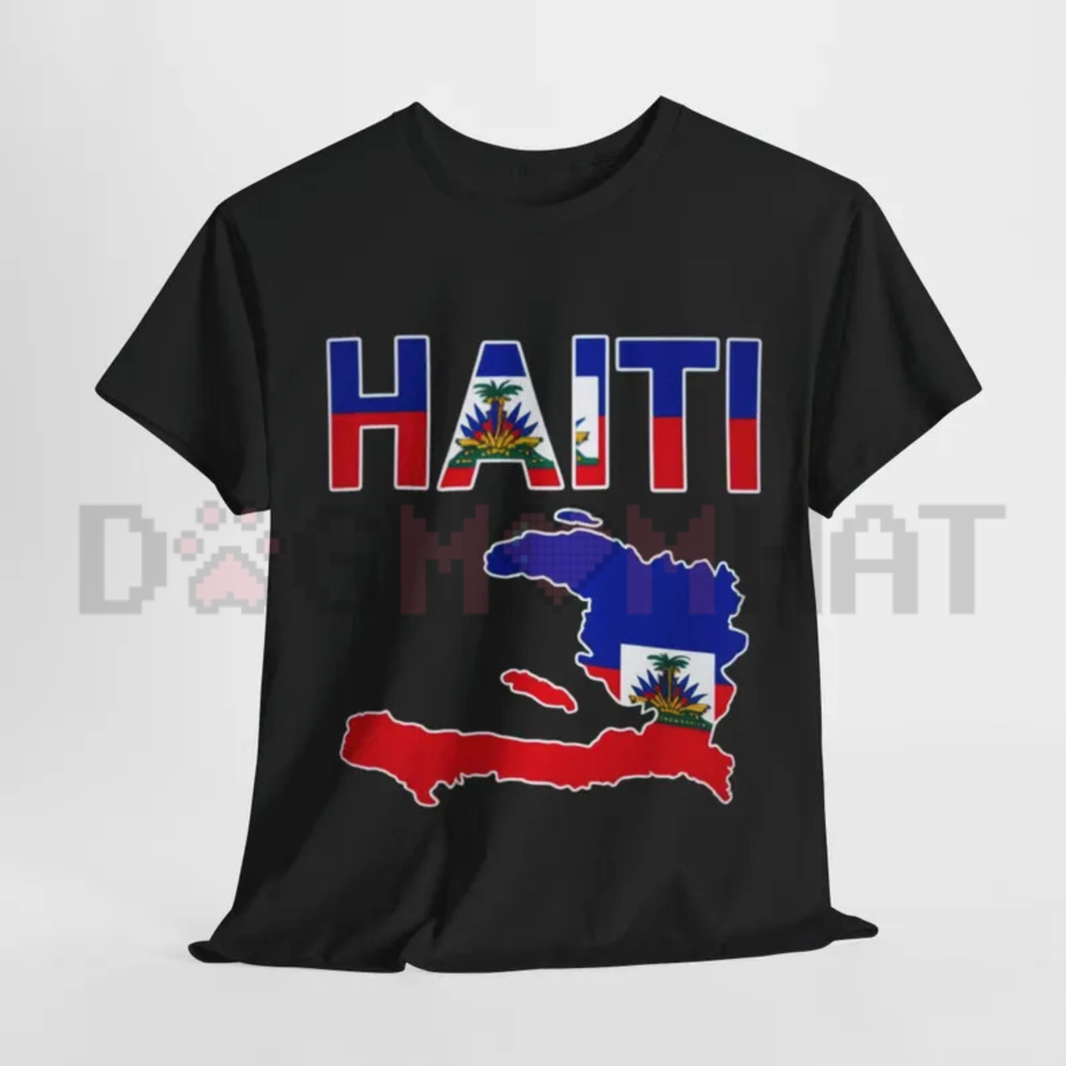 "Happy Haitian Flag Day" T-Shirt – Haiti Flag Map Graphic Tee