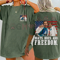 "Boats, Hoes & Freedom" Double-Sided Graphic Tee