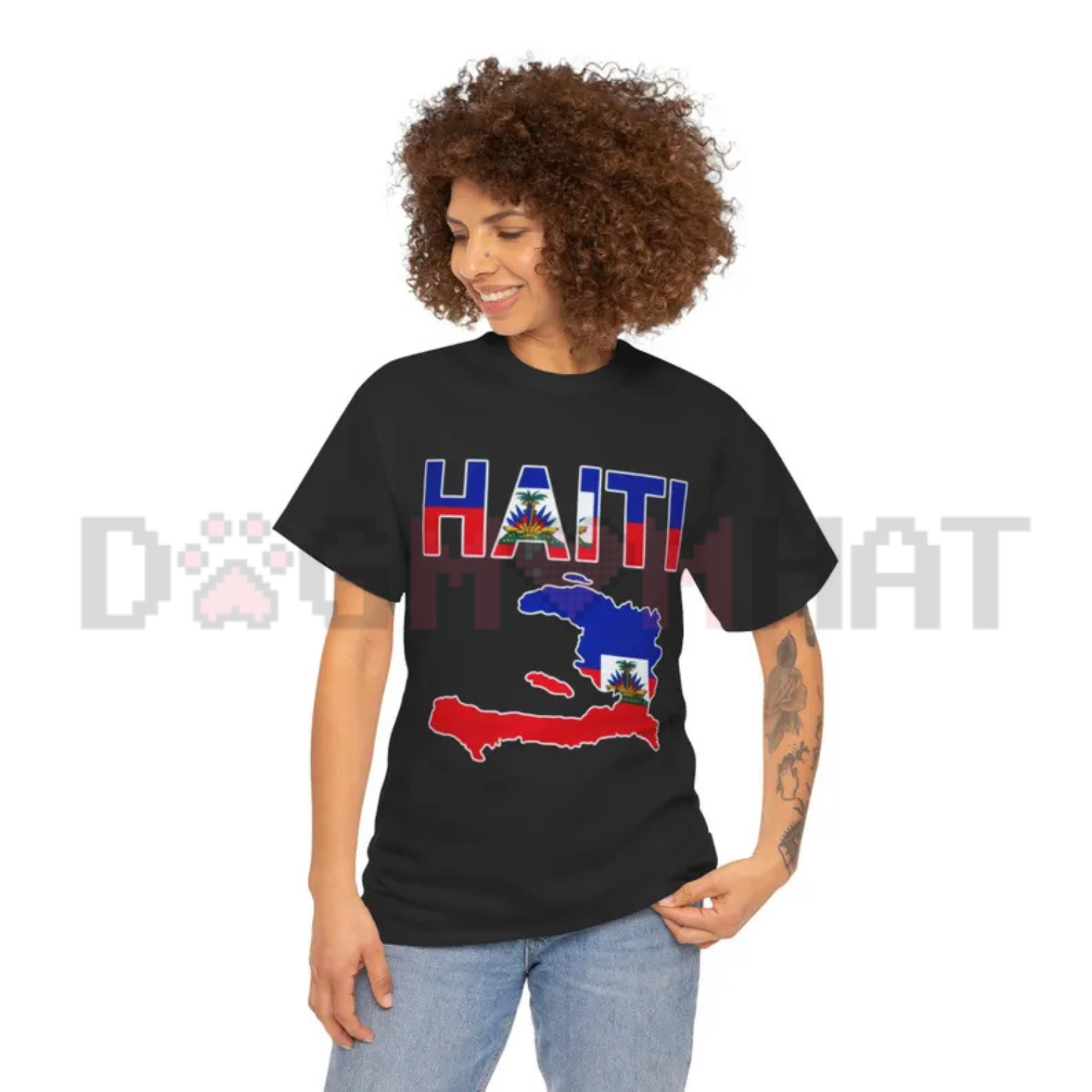 "Happy Haitian Flag Day" T-Shirt – Haiti Flag Map Graphic Tee