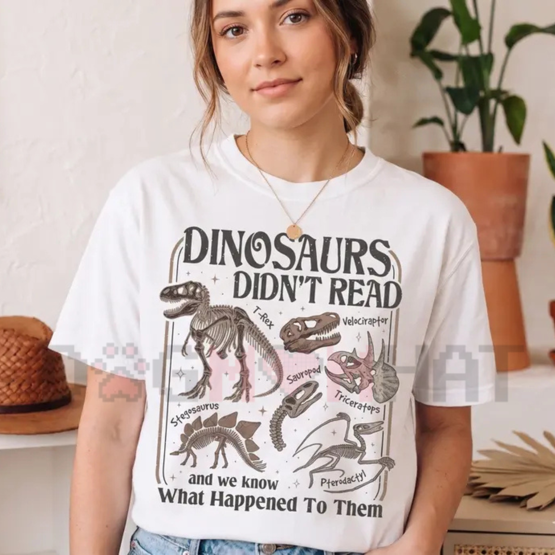 "Dinosaurs Didn't Read" T-Shirt – Retro Literacy Tee