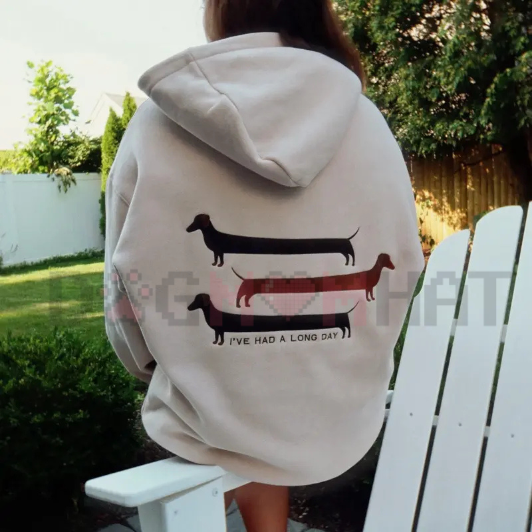"I've Had A Long Day" Funny Dog Embroidered Hoodie - Premium Cozy Pullover