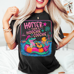 "Hotter Than a Hoochie Coochie" Alligator Shirt - Funny Summer Graphic Tee