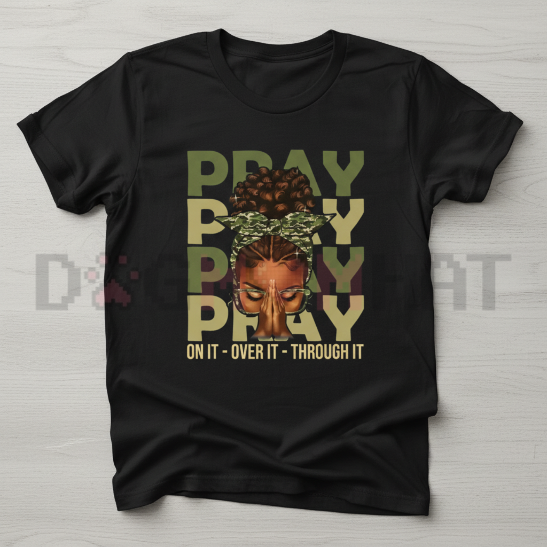 "Blessed Queen" Afro Christian Shirt – Fortify Your Faith Melanin Graphic Tee