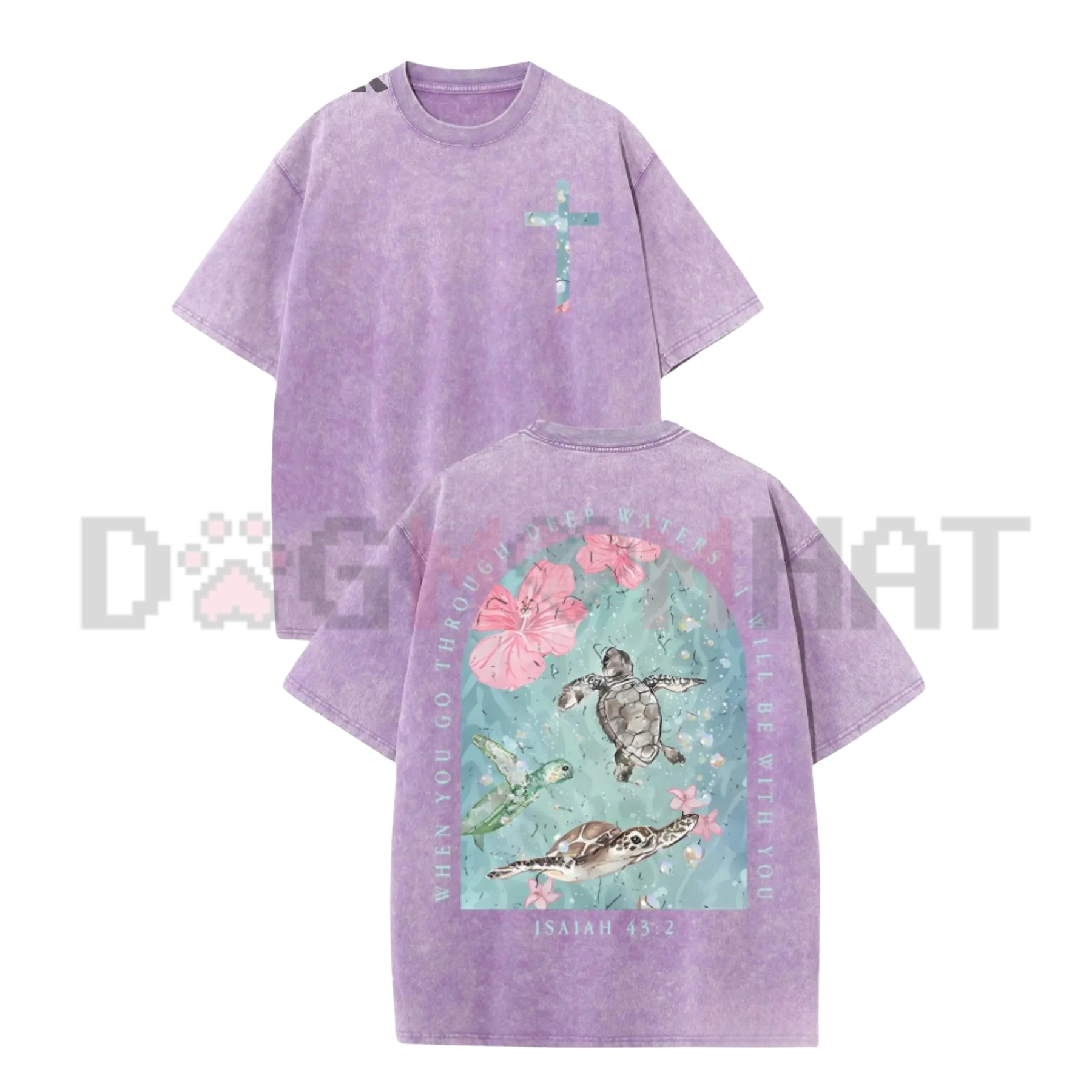 "I Will Be With You" Christian Shirt – Vintage Washed Inspirational Tee
