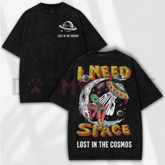 "I Need Space" Retro Alien T-Shirt – Vintage Distressed Sci-Fi Graphic Tee