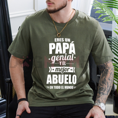 "Eres Un Abuelo Genial" T-Shirt – Retro Spanish Grandpa Graphic Tee