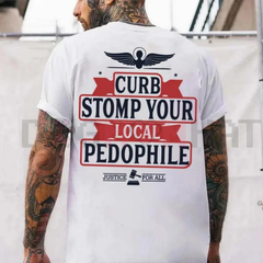 "Curb Stomp" Graphic Tee – Edgy Streetwear Men's T-Shir