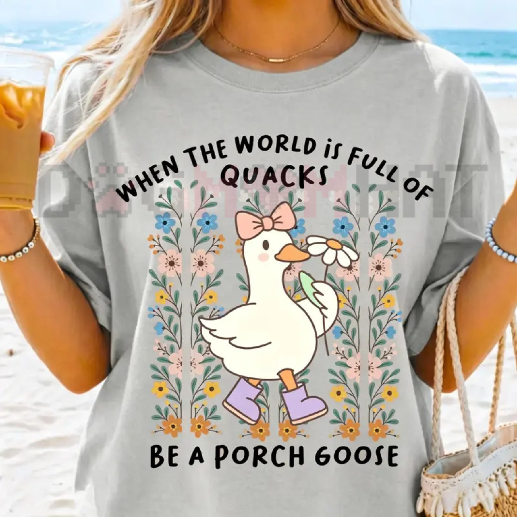 "Be A Porch Goose" Funny Graphic T-Shirt