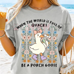 "Be A Porch Goose" Funny Graphic T-Shirt