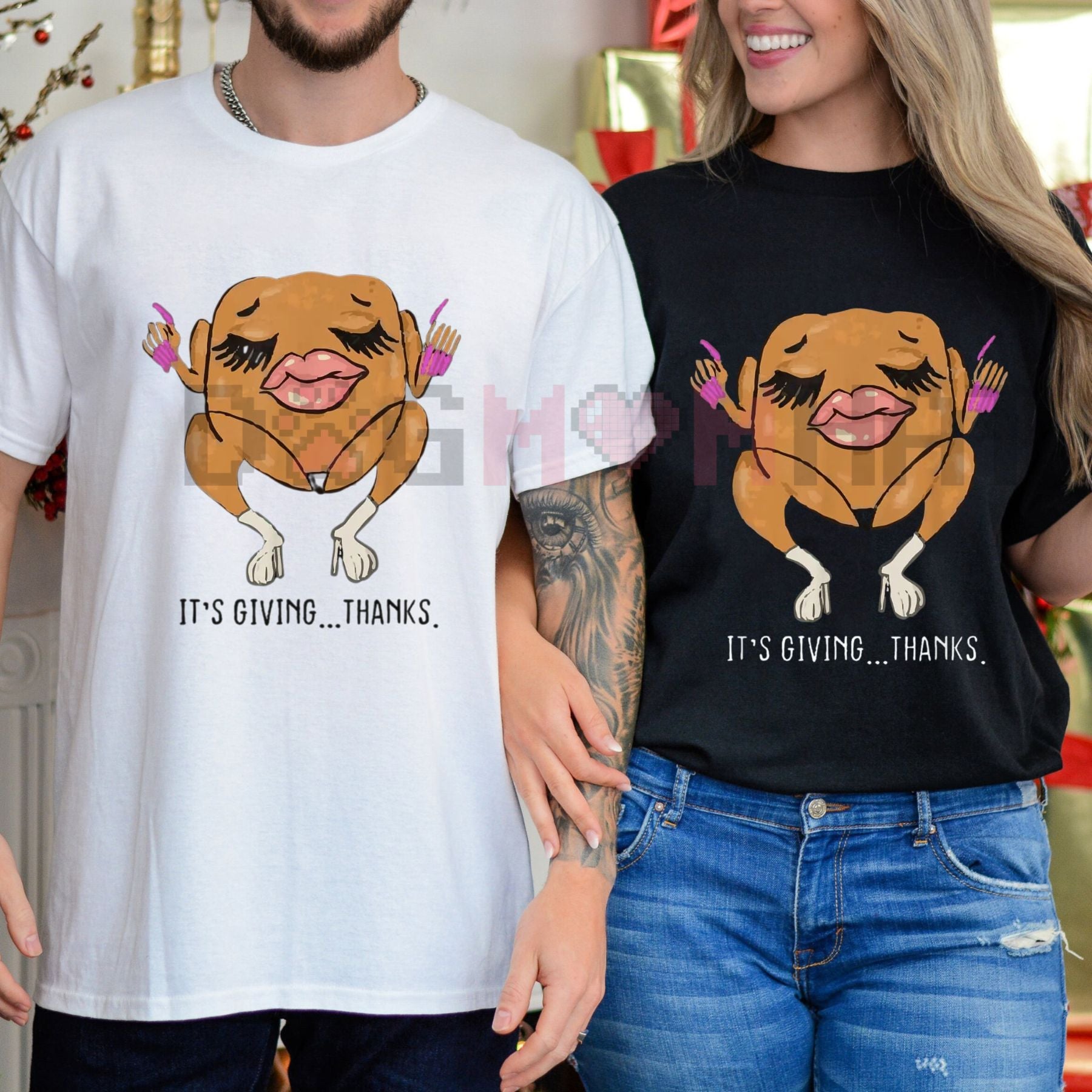 "It's Giving Thanks" Thanksgiving Vibe Check T-Shirt – Viral Slang Modern Internet Humor Tee