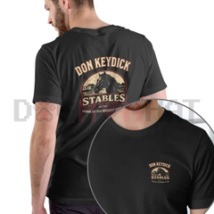 "Don Keydick Stables" Funny T-Shirt – Retro Equestrian Parody Tee