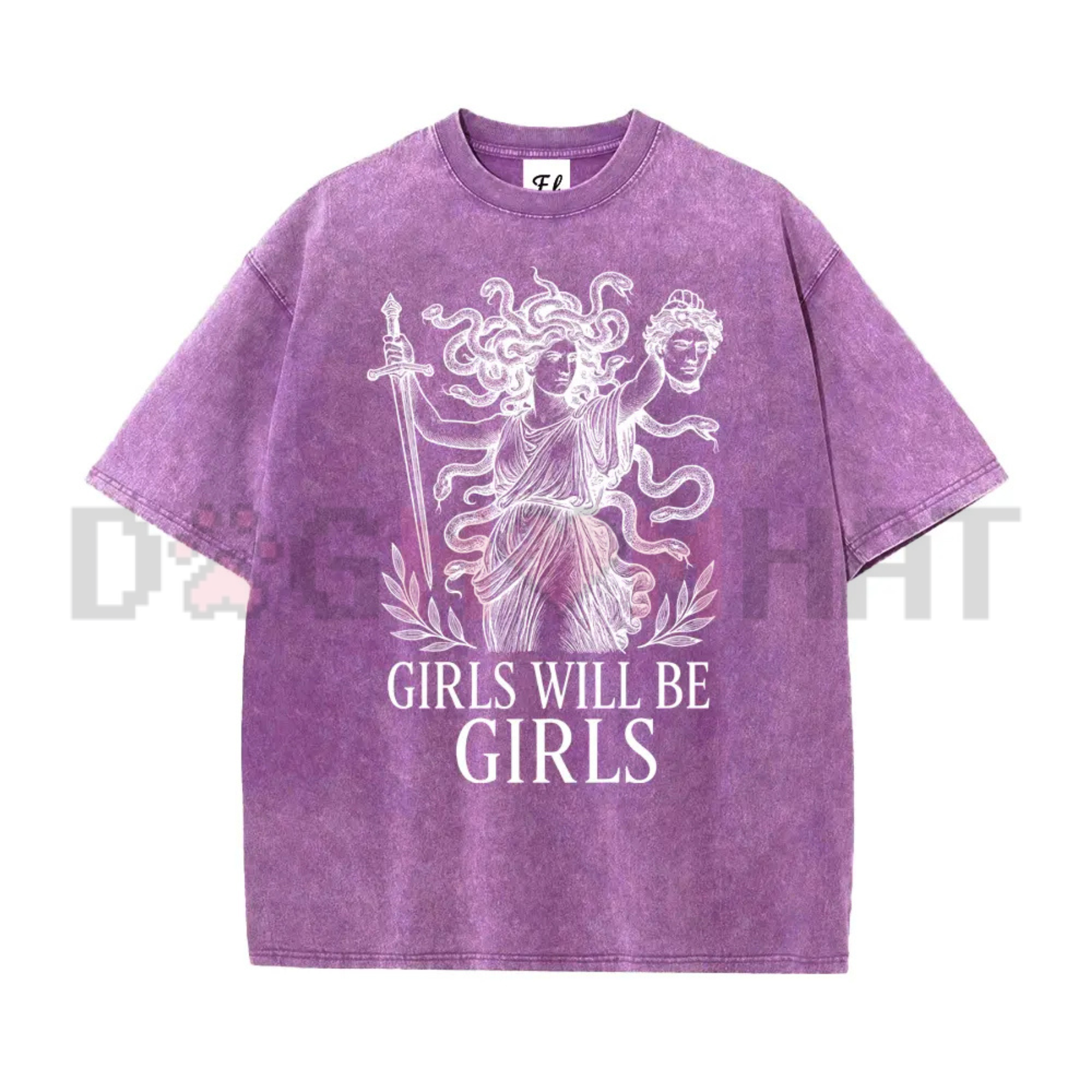 "Girls Will Be Girls" Medusa Oversized T-Shirt