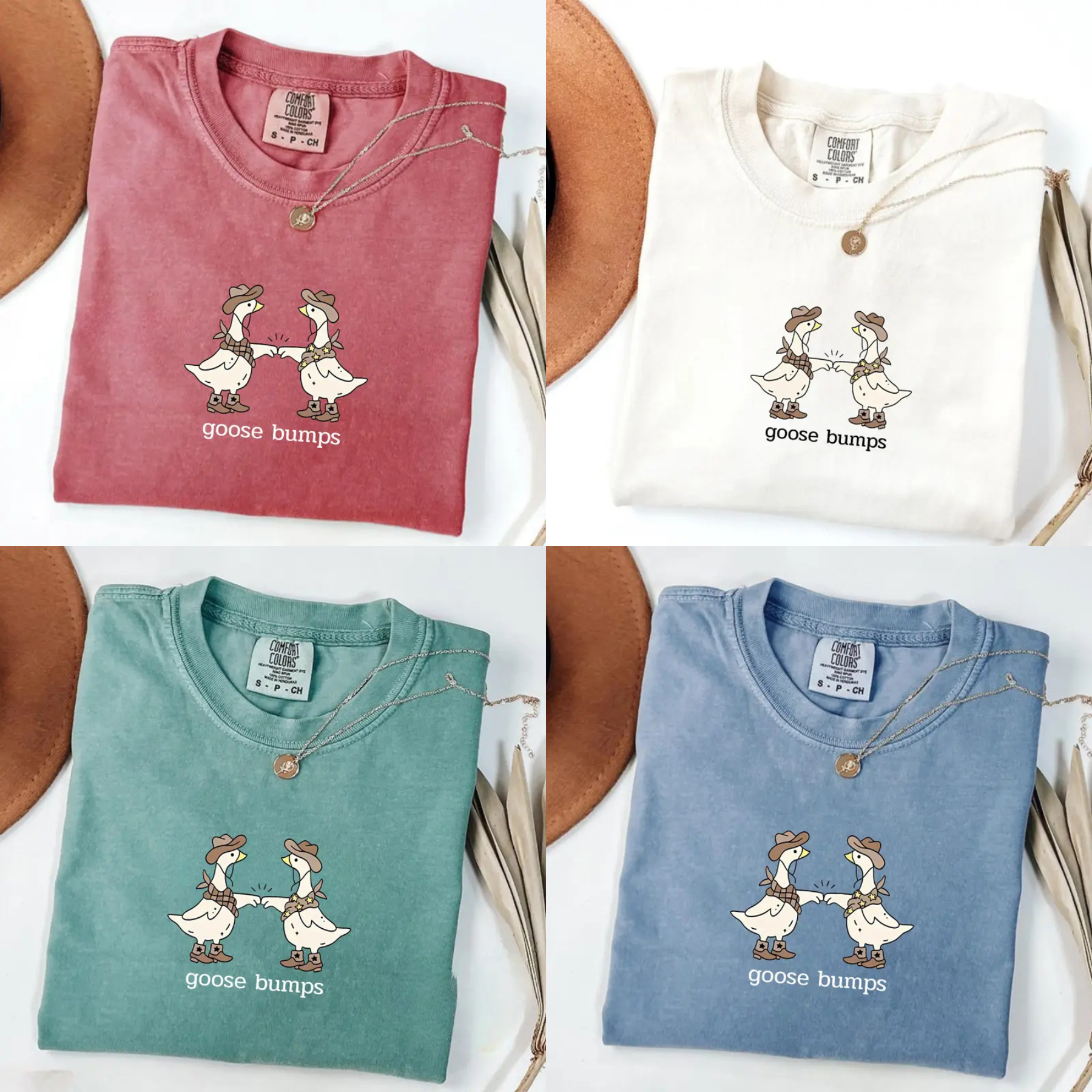 "Goose Bumps" Western T-Shirt – Silly Goose Cowboy Graphic Tee