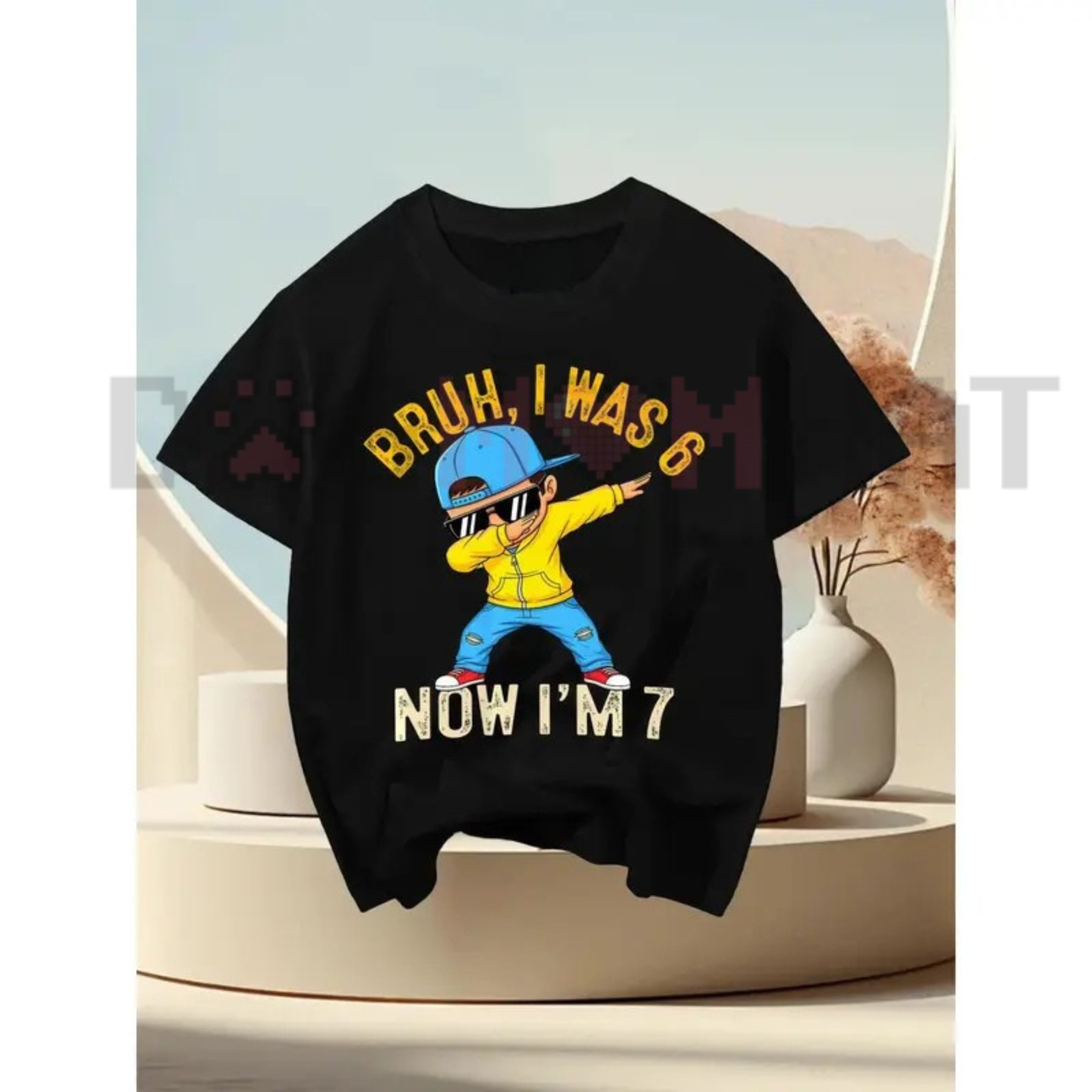 "Bruh I Was 6 Now I'm 7" Birthday T-Shirt – Trendy Kids Graphic Tee