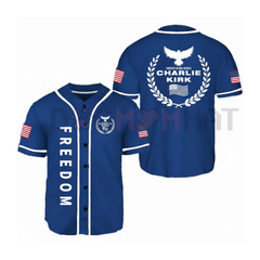 "Freedom" Black & White Baseball Jersey – Unisex 90s Vintage Sportswear, Casual Street Style Top