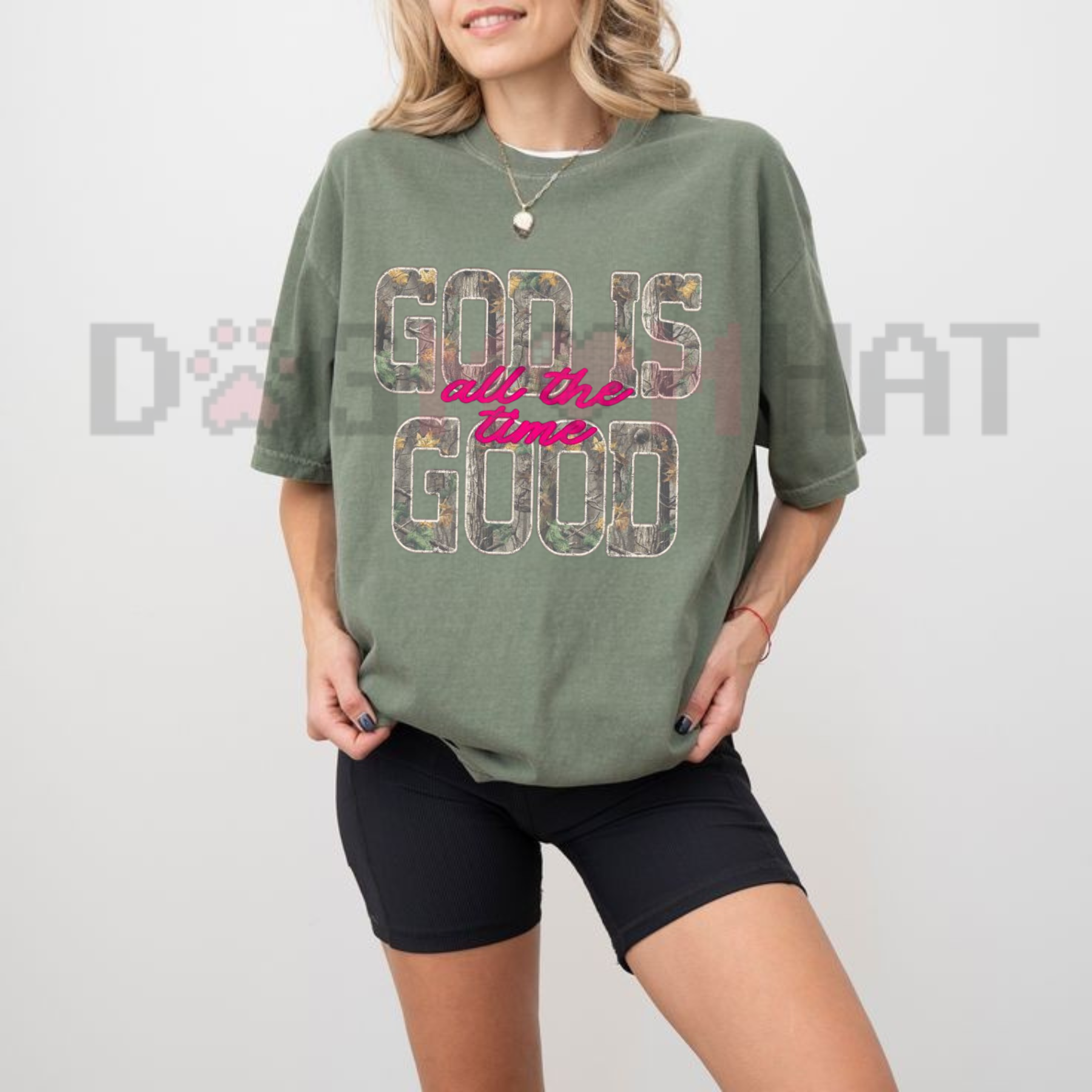 "God Is Good" Camo Graphic Tee