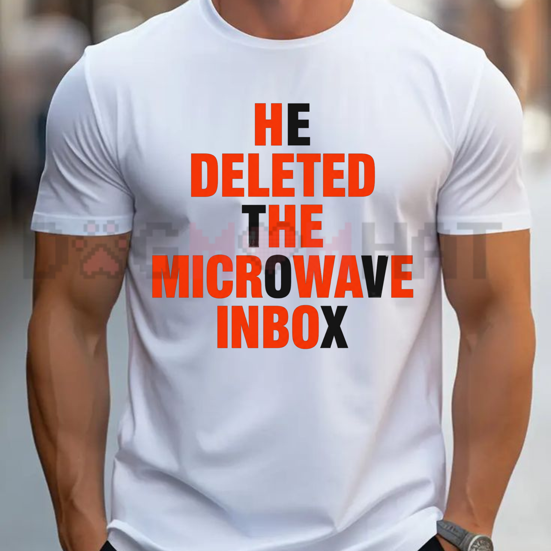 "He Deleted The Microwave Inbox" T-Shirt - Viral Internet Meme Graphic Tee