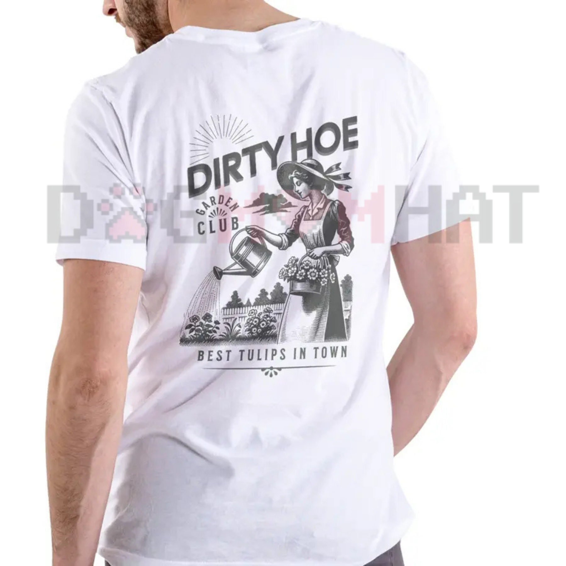 "Dirty Hoe Garden Club" Graphic Tee – Funny Botanical T-Shirt