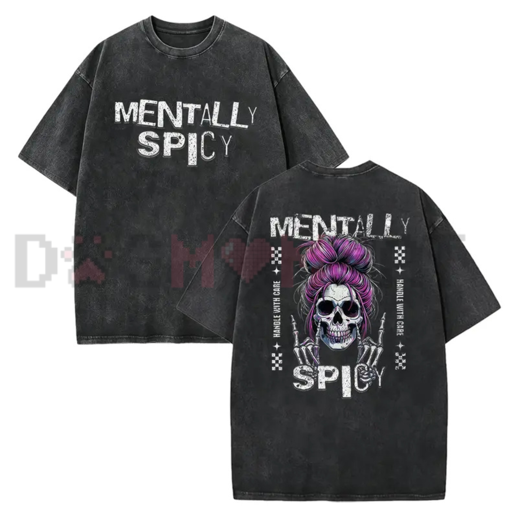 "Fiery Soul" Skull Satirical Dark Humor Mom Tee
