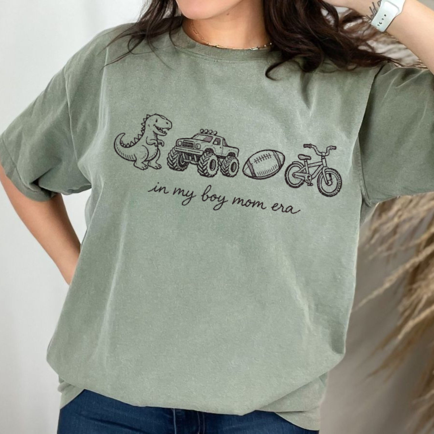"In My Boy Mom Era" T-Shirt – Trendy Sports Mom Graphic Tee