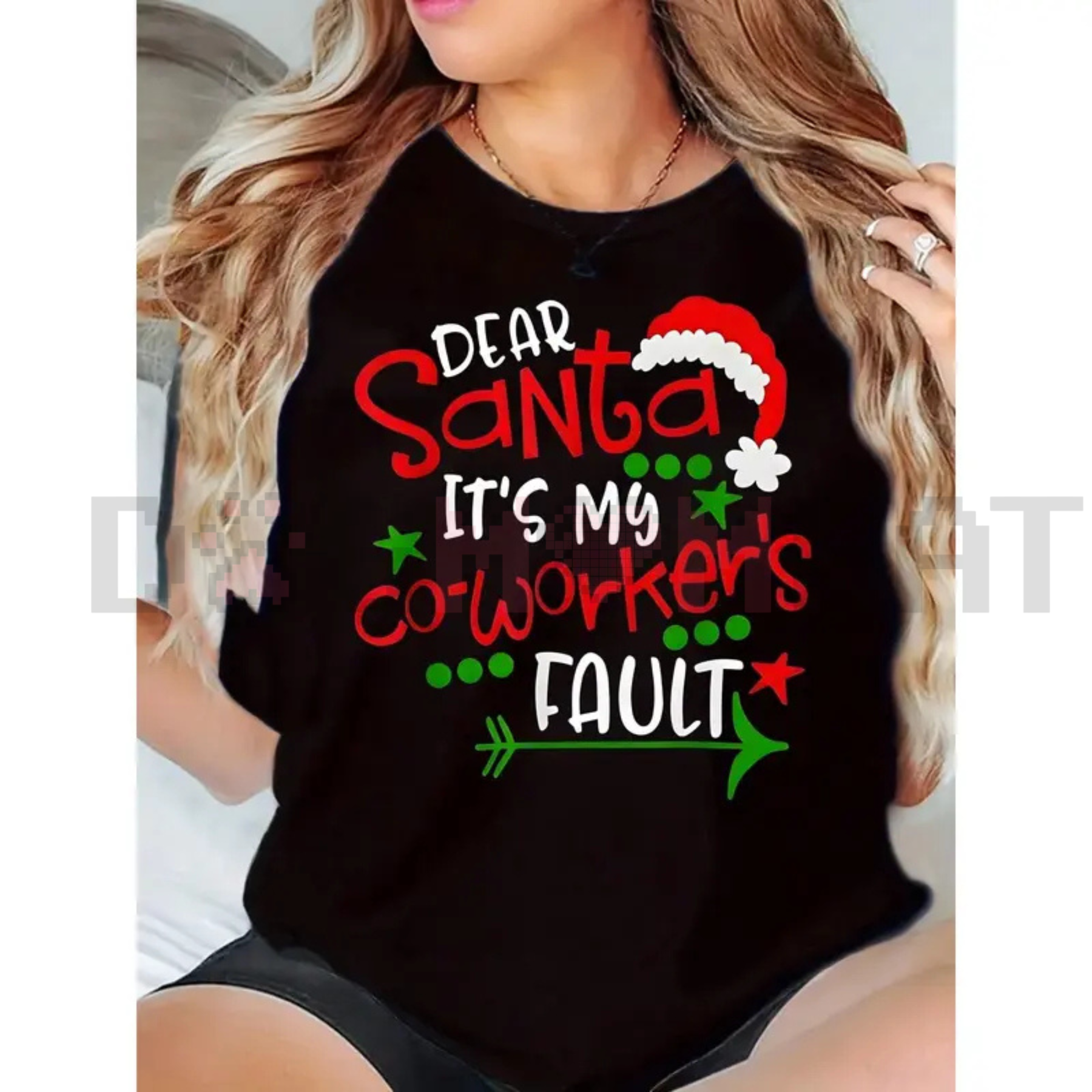 "Dear Santa It's My Coworker's Fault" T-Shirt