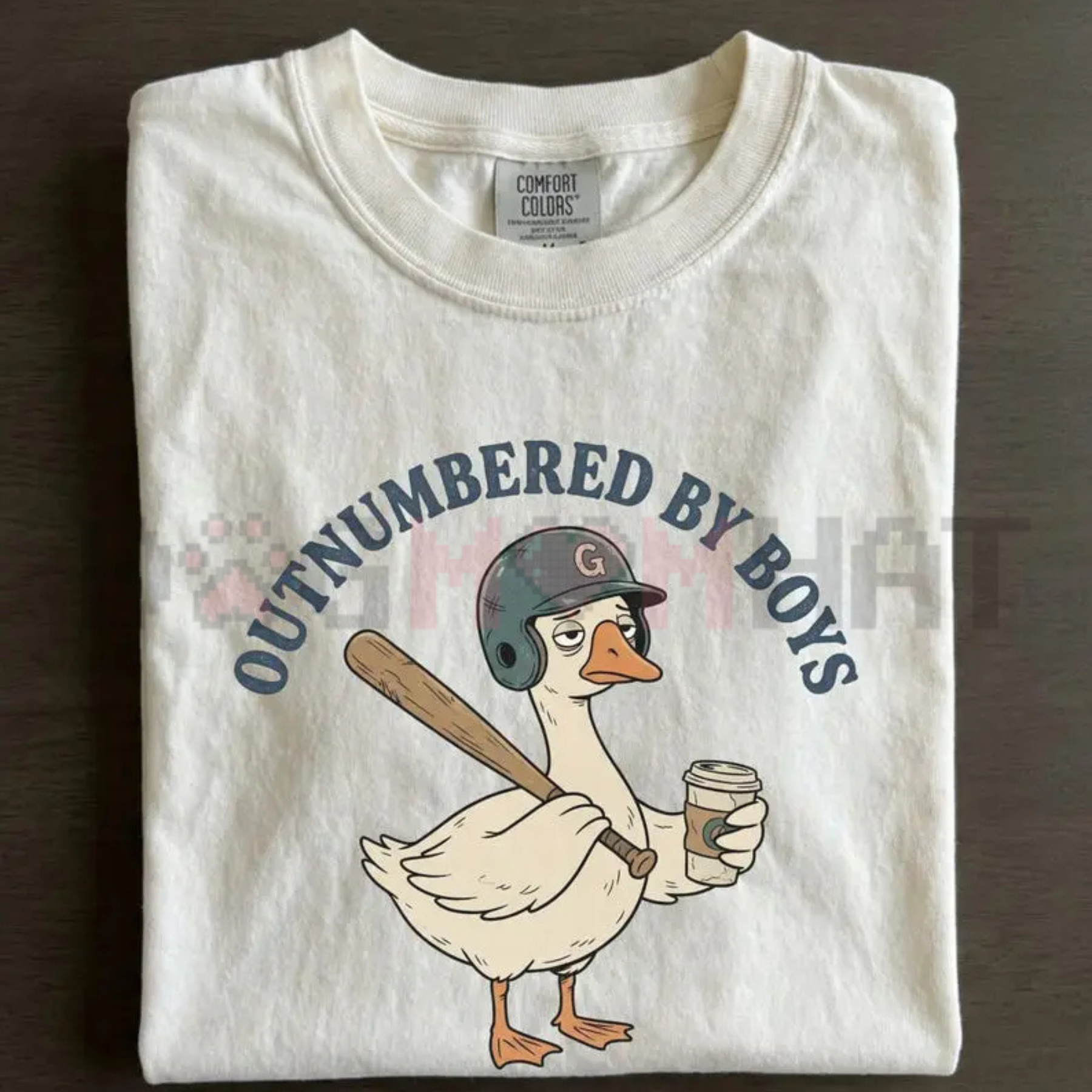 "Boy Mom" T-Shirt – Outnumbered By Boys Goose Graphic Tee