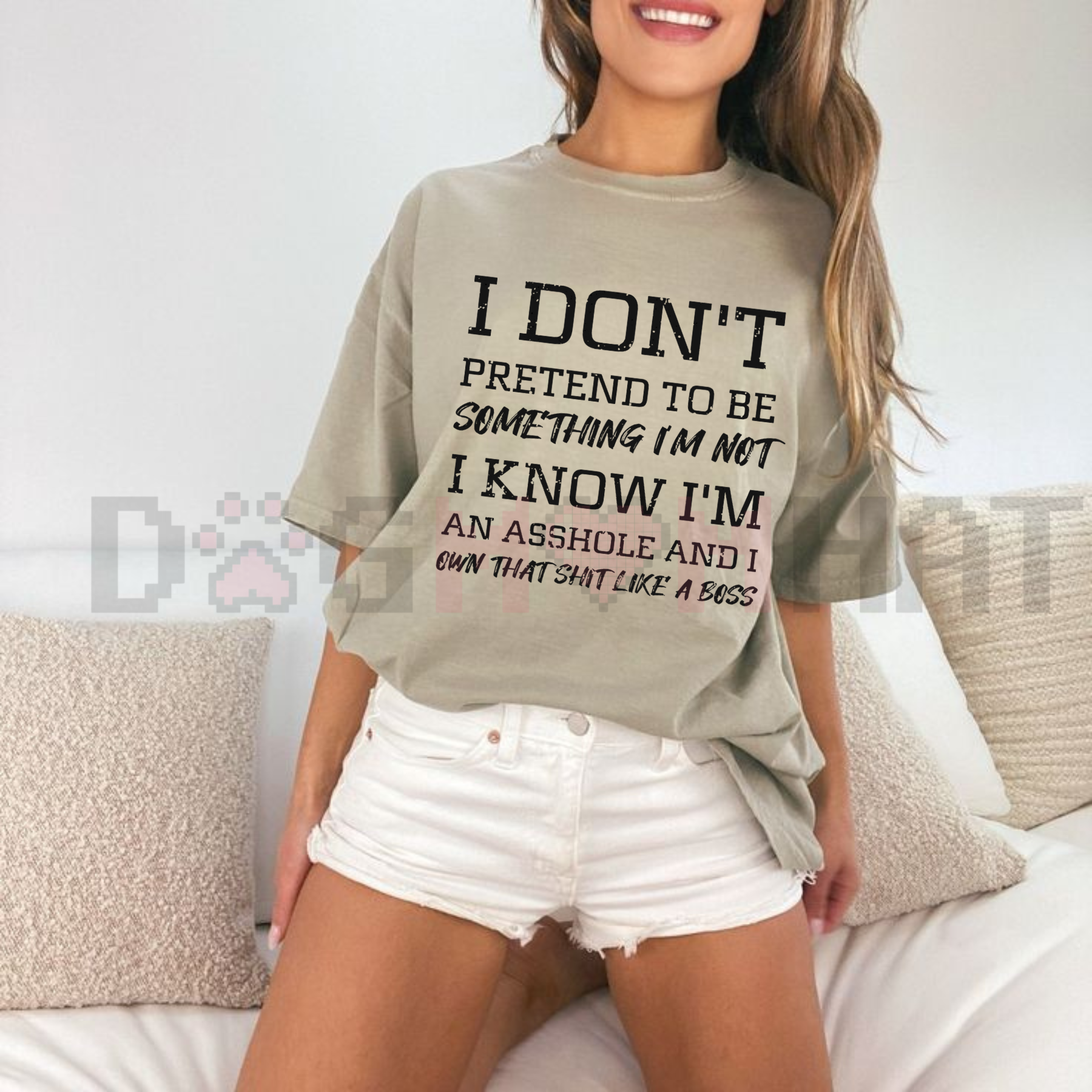 "I Know I'm An Asshole" Printed T-Shirt
