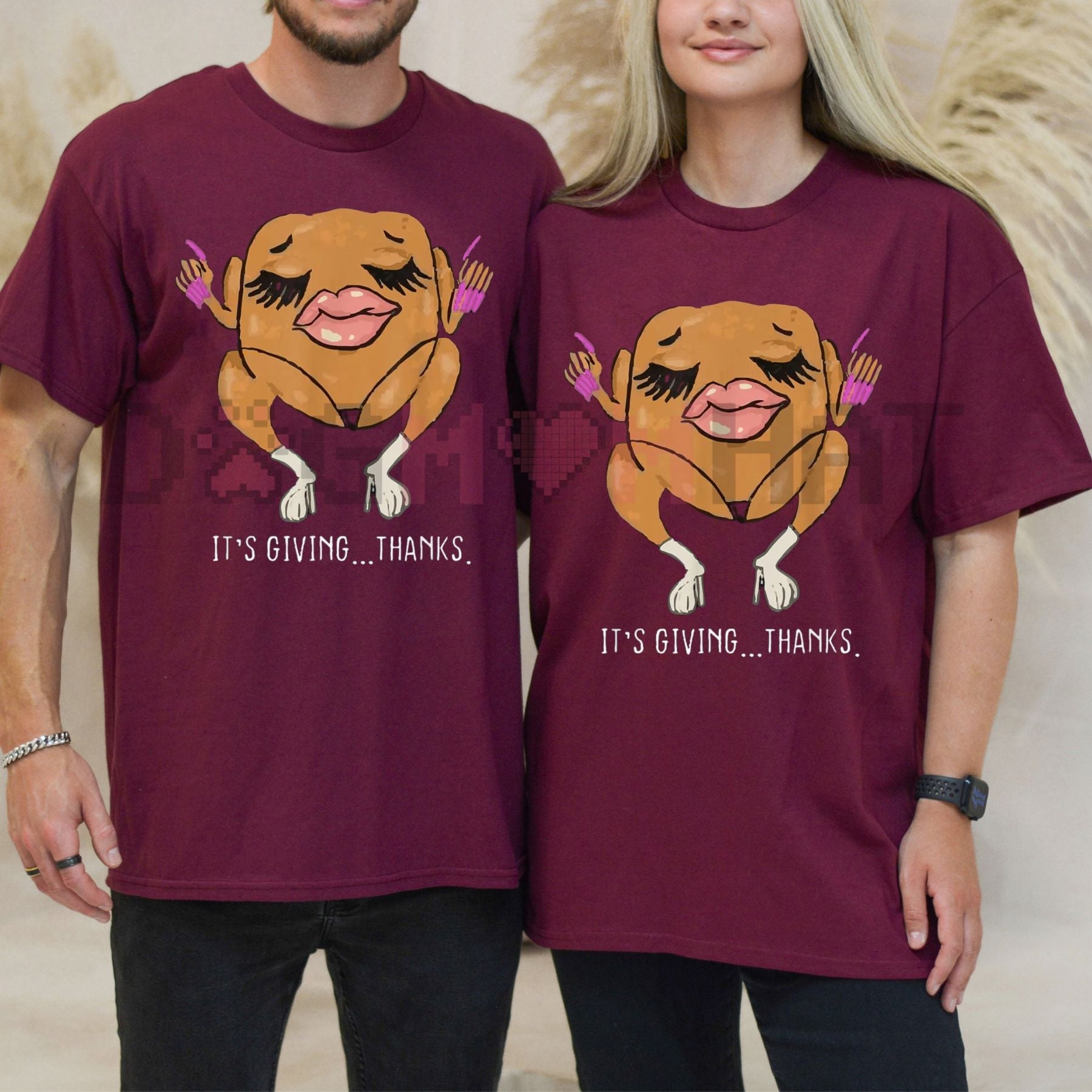 "It's Giving Thanks" Thanksgiving Vibe Check T-Shirt – Viral Slang Modern Internet Humor Tee