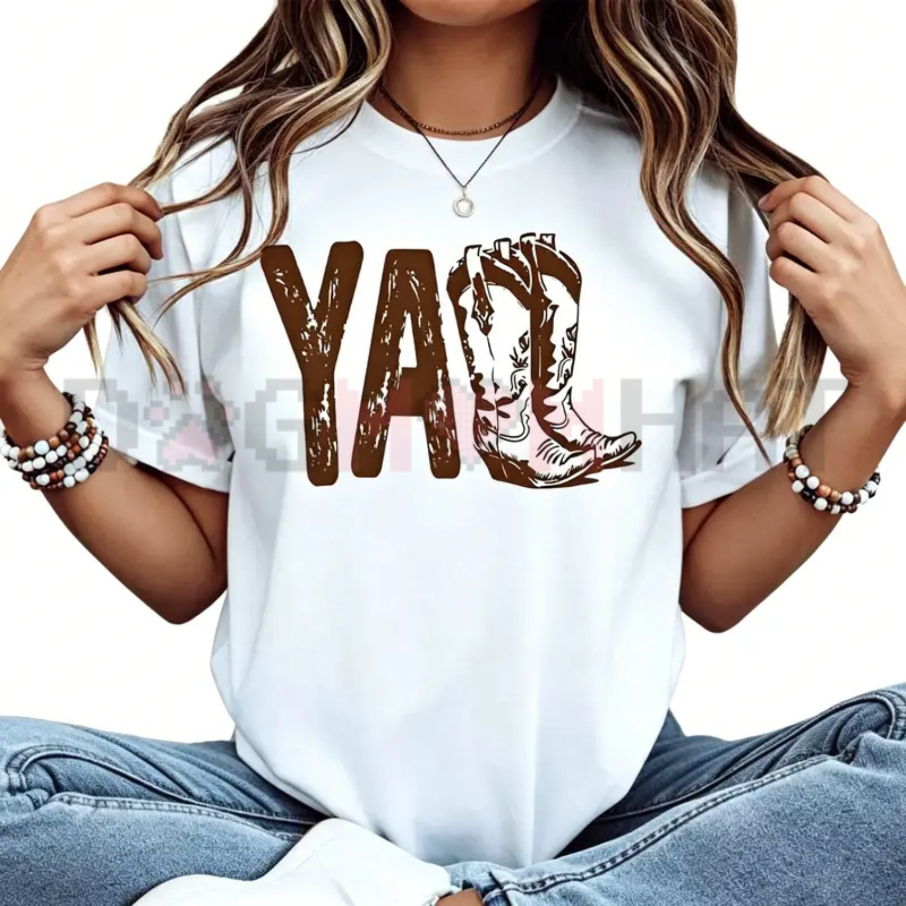 "Cowboy Boot Print" Western Graphic Tee