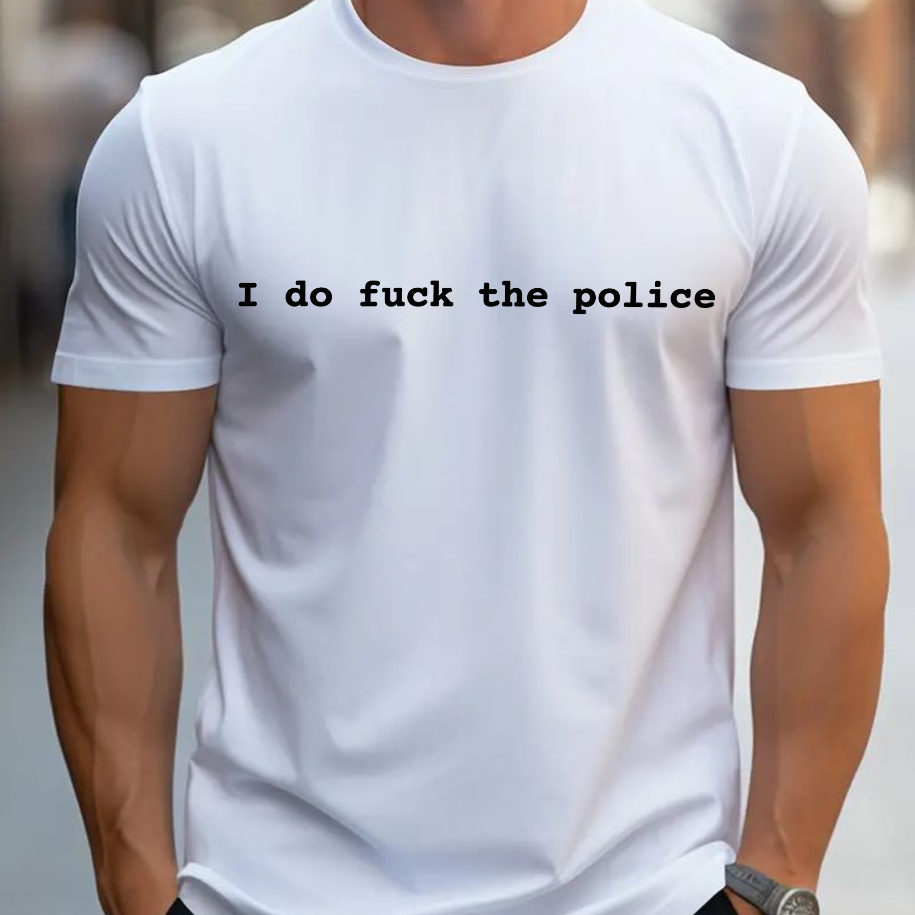 "I Do Fuk The Police" Statement T-Shirt